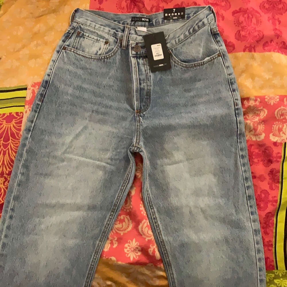 Crossover Straight Leg Jeans